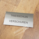 Naambord rvs 20 x 10 cm inox 304 goedkoop opruiming woning