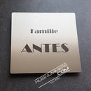 Naambord rvs 15 x 15 cm inox 304