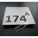 Naambord rvs 20 x 20 cm inox 304