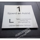 Naambord rvs 30 x 30 cm inox 304