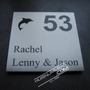 inox 304 Naambord 30 x 30cm rvs