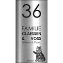 Naambord rvs 15 x 30 cm inox304