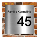 RVS Naambord 150 x 150 mm Ontwerp zelf INOX 316