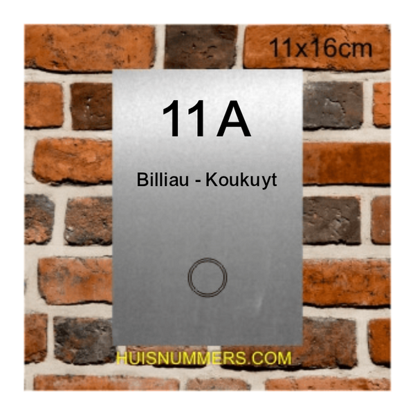 RVS Naamplaat met Deurbel onder Ontwerpen 110x160 mm