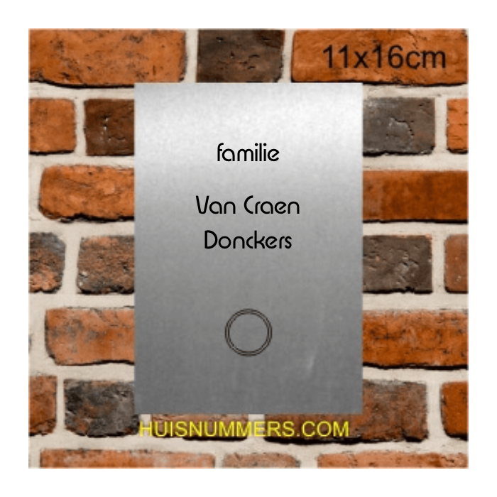 RVS Naamplaat met Deurbel onder Ontwerpen 110x160 mm