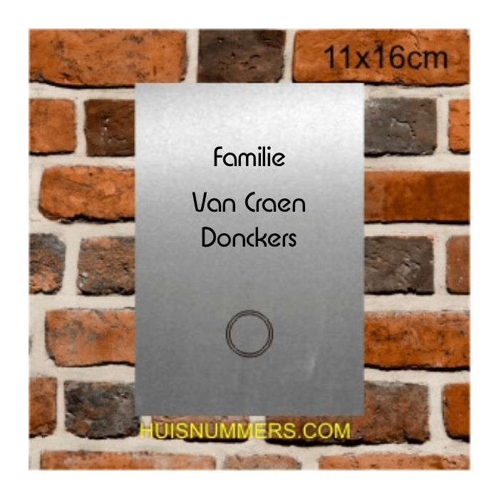 RVS Naamplaat met Deurbel onder Ontwerpen 110x160 mm