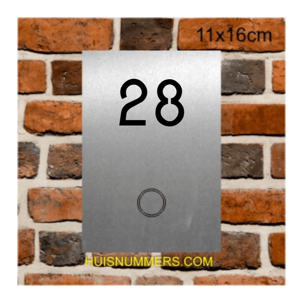 RVS Naamplaat met Deurbel onder Ontwerpen 110x160 mm