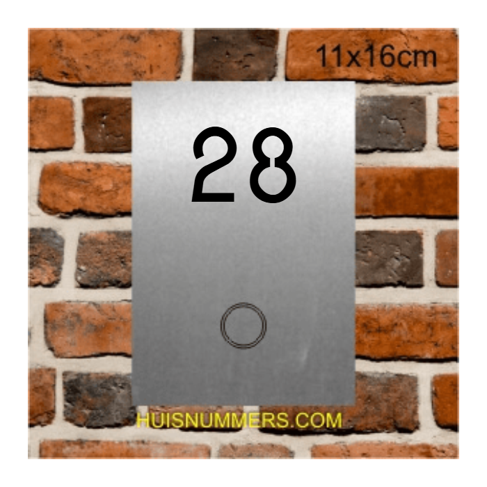 RVS Naamplaat met Deurbel onder Ontwerpen 110x160 mm