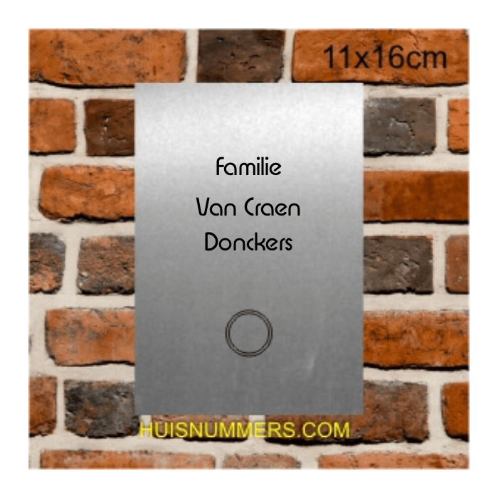 RVS Naamplaat met Deurbel onder Ontwerpen 110x160 mm