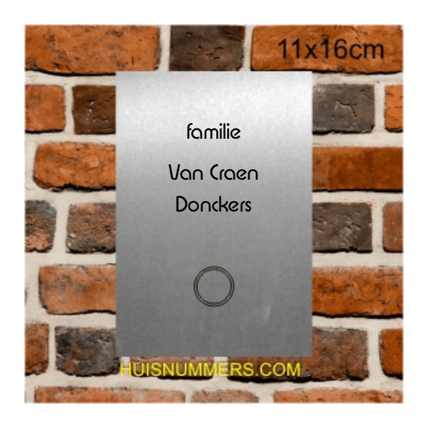 RVS Naamplaat met Deurbel onder Ontwerpen 110x160 mm