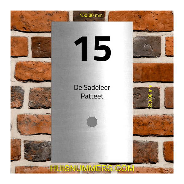 RVS Naamplaat met Deurbel Ontwerpen 150x260 mm