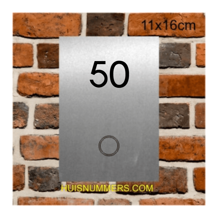 RVS Naamplaat met Deurbel onder Ontwerpen 110x160 mm