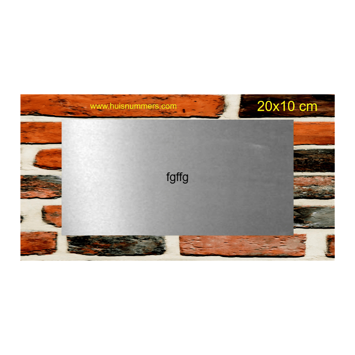 Opruiming RVS Plaatje 200 x 100 mm Ontwerpen INOX 304