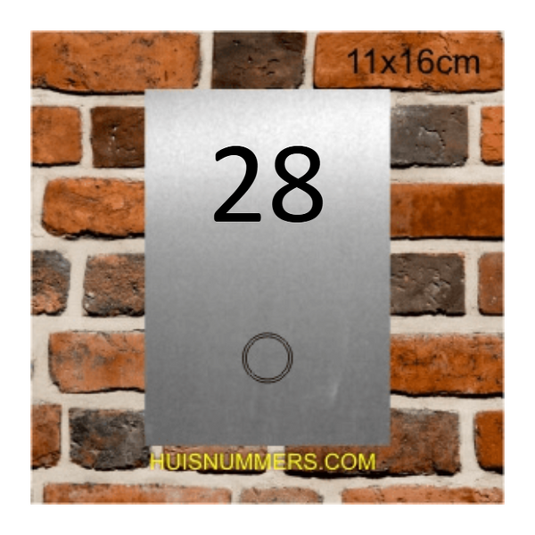 RVS Naamplaat met Deurbel onder Ontwerpen 110x160 mm