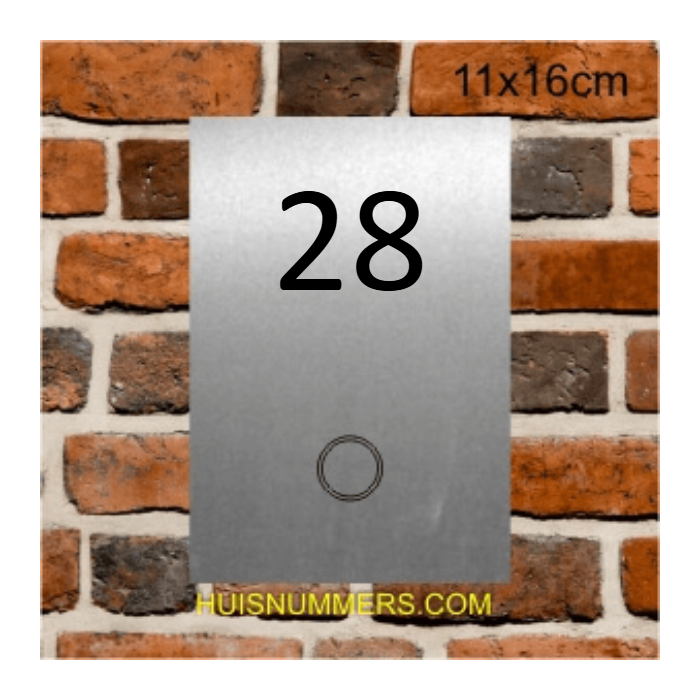 RVS Naamplaat met Deurbel onder Ontwerpen 110x160 mm